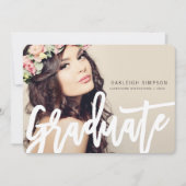 Faire-part Grad Grad Script simple (Devant)