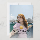 Faire-part Grad minimum or Casquette photo collage Graduation (Devant)