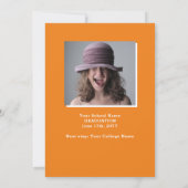 Faire-part GRAD Moderne 5-Photo Collage Orange Graduation 202 (Dos)