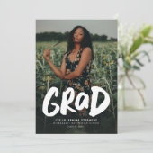 Faire-part Grad moderne tendance moderne une graduation photo (Debout devant)
