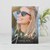 Faire-part Grad par script | Diplôme photo (Debout devant)