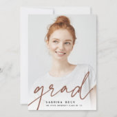 Faire-part Grad par script | Diplôme photo (Devant)