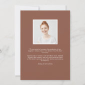 Faire-part Grad par script | Diplôme photo (Dos)