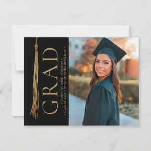 Faire-part Grad Tassel University Graduate Photo personnalisé