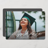 Faire-part Graduate 2022 Custom Photo Overlay Graduation Anno (Devant / Derrière)