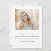 Faire-part Graduate 2 Photos Script Graduation 2025 (Dos)