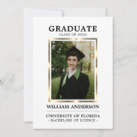 Graduate Black Gold Frame Classe de l'année | PHOT