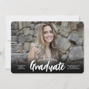 Faire-part Graduate moderne Classe de l'année Photo Graduatio