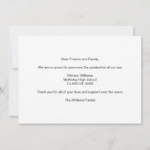 Faire-part Graduate Photo with Bold Script Graduation (Dos)