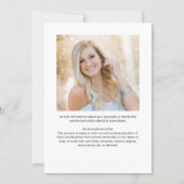 Faire-part Graduate Script 4 Photos Graduation (Dos)