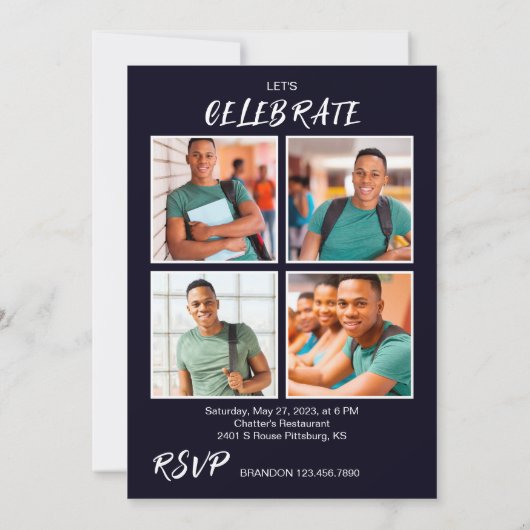 Faire-part Graduate University 2023 Parti 5 Photo (Dos)