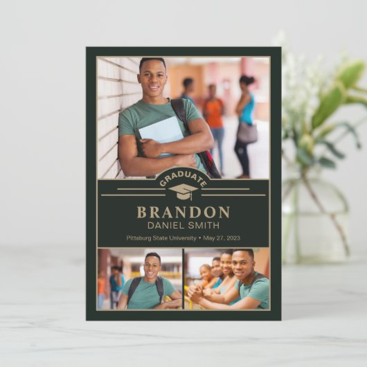 Faire-part Graduate University 2023 Party 3 Photo (Debout devant)