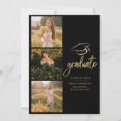 Faire-part Graduation 2024 Photo Collage Script Grad (Devant)