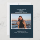 Faire-part Graduation 2025 4 Photos Grad Script (Dos)