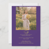 Faire-part Graduation 2025 Grad Photos Purple Script (Dos)