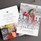 Faire-part Graduation 2025 Multi Photo Script Grad