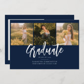 Faire-part Graduation 2025 Photo Collage Grad (Devant / Derrière)
