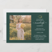 Faire-part Graduation 2025 Photo Collage Script Vert (Dos)