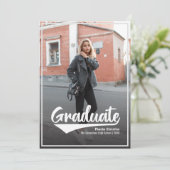 Faire-part Graduation 2025 Photo Lycée Grad (Debout devant)