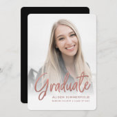 Faire-part Graduation 2025 Script Grad 2 Photos (Devant / Derrière)