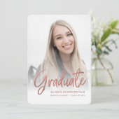 Faire-part Graduation 2025 Script Grad 2 Photos (Debout devant)