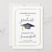 Faire-part Graduation 2025 Script photo Moderne Grad (Devant)