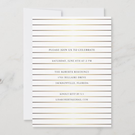 Faire-part Graduation 3-Photo Collage facile do-it-yourself m (Dos)