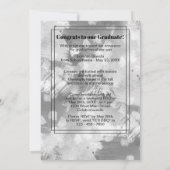 Faire-part Graduation Abstraite Black White Grey (Dos)