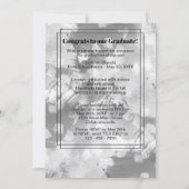 Faire-part Graduation Abstraite Black White Grey (Dos)