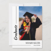 Faire-part Graduation Announcement Card Template (Devant)