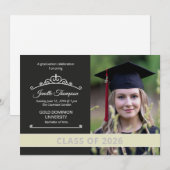 Faire-part Graduation Announcement Card Template (Devant / Derrière)