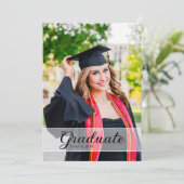 Faire-part Graduation Announcement Card Template (Debout devant)