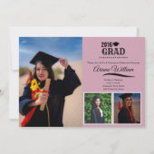 Faire-part Graduation Announcement Card Template (Dos)