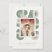 Faire-part Graduation announcement class of 2026 sage green (Devant)