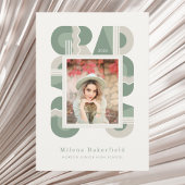 Faire-part Graduation announcement class of 2026 sage green