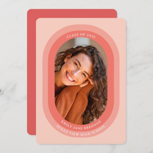 Faire-part Graduation Announcement Grad Photo Card (Devant / Derrière)