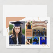 Faire-part Graduation Announcement Photo Collage Template (Devant / Derrière)