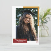 Faire-part Graduation Announcement Template (Debout devant)
