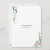 Faire-part Graduation Aquarelle Verdure Chic Script Party (Dos)