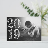 Faire-part Graduation artistique | Blanc noir minima 2 photo (Debout devant)