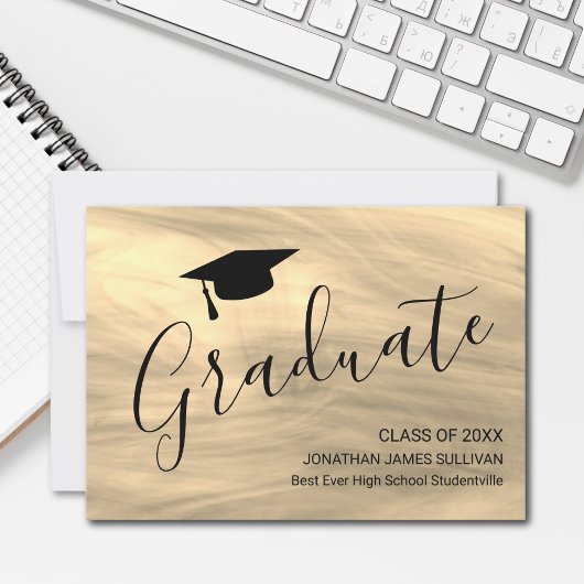 Faire-part Graduation Beige moderne