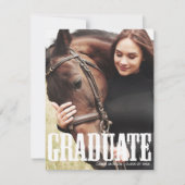 Faire-part Graduation Cowgirl Photo Country Script Graduate (Devant)