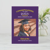 Faire-part Graduation Custom Photo Félicitations Diplômé (Debout devant)