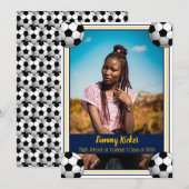 Faire-part Graduation de la marine et de l'or (Devant / Derrière)