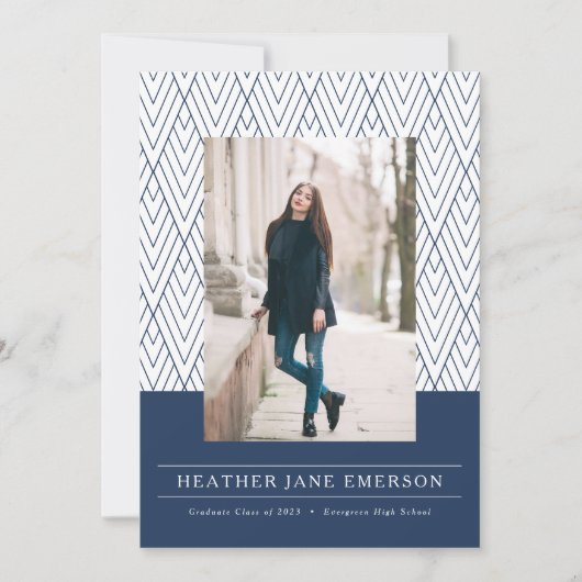 Faire-part Graduation de la marine moderne (Devant)