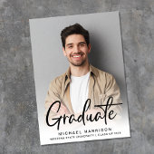 Faire-part Graduation de la photo de script moderne