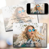 Faire-part Graduation de la photo de script moderne