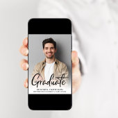 Faire-part Graduation de la photo de script moderne