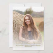 Faire-part Graduation de lettres de script moderne (Dos)