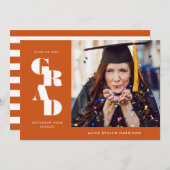 Faire-part Graduation de Rust Bold (Devant / Derrière)